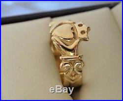 JAMES AVERY ADORNED CLADDAGH RING 14k yellow Gold Size 6 1/2