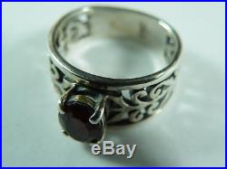 JAMES AVERY Adoree Sterling Silver 925 Ring Red Garnet Size 7