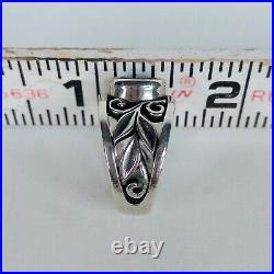 JAMES AVERY Blue Topaz Abounding Vine Ring, Size 6.5, 925 Silver, Leaf Scroll