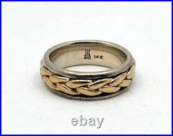 JAMES AVERY Braided Band, Ring, 925 & 14K Size 5.75 CC24.4 JAMES AVERY Braided Band, Ring, 925 & 14K Size 5.75 CC24.4