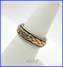 JAMES AVERY Braided Band, Ring, 925 & 14K Size 5.75 CC24.4 JAMES AVERY Braided Band, Ring, 925 & 14K Size 5.75 CC24.4