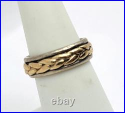 JAMES AVERY Braided Band, Ring, 925 & 14K Size 5.75 CC24.4 JAMES AVERY Braided Band, Ring, 925 & 14K Size 5.75 CC24.4