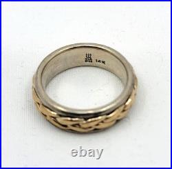 JAMES AVERY Braided Band, Ring, 925 & 14K Size 5.75 CC24.4 JAMES AVERY Braided Band, Ring, 925 & 14K Size 5.75 CC24.4