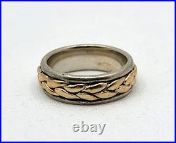 JAMES AVERY Braided Band, Ring, 925 & 14K Size 5.75 CC24.4 JAMES AVERY Braided Band, Ring, 925 & 14K Size 5.75 CC24.4