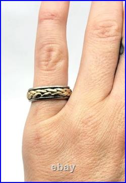 JAMES AVERY Braided Band, Ring, 925 & 14K Size 5.75 CC24.4 JAMES AVERY Braided Band, Ring, 925 & 14K Size 5.75 CC24.4