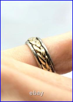 JAMES AVERY Braided Band, Ring, 925 & 14K Size 5.75 CC24.4 JAMES AVERY Braided Band, Ring, 925 & 14K Size 5.75 CC24.4