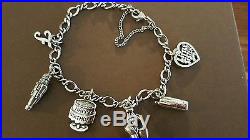 JAMES AVERY CHARM BRACELET WITH 6 JAMES AVERY CHARMS! +++PINKIE RING SZ. 5