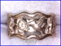 James Avery, Continuous Hummingbird Ring, 14k, Size 8.25, Retired (16003181)