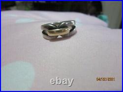 JAMES AVERY Enduring Bond Ring 14K Yellow Gold & Sterling Silver Sz 5.5 RETIRE