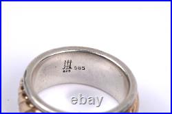 JAMES AVERY Fluted Wedding Band Ring 14K Gold & Sterling Silver Sz 6 RETIRED