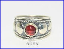 JAMES AVERY Garnet Graduated Beaded Sterling Silver Ring Size 6.5 Retired