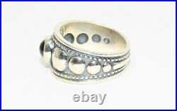 JAMES AVERY Garnet Graduated Beaded Sterling Silver Ring Size 6.5 Retired