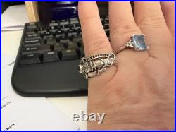 JAMES AVERY Garnet Graduated Beaded Sterling Silver Ring Size 6.5 Retired A272