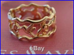 JAMES AVERY Hummingbird 14k yellow gold ring size 8.5