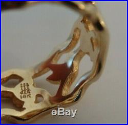 JAMES AVERY Hummingbird 14k yellow gold ring size 8.5