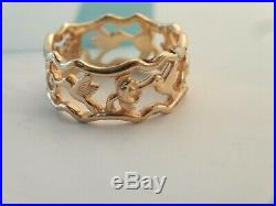 JAMES AVERY Hummingbird 14k yellow gold ring size 8.5