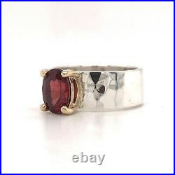 JAMES AVERY JULIETTA Ring GARNET 14K GOLD & Sterling Silver Size 5.5