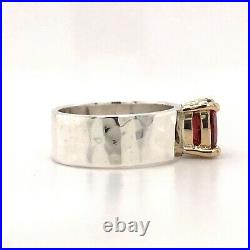 JAMES AVERY JULIETTA Ring GARNET 14K GOLD & Sterling Silver Size 5.5