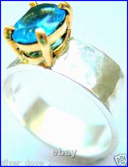 JAMES AVERY Julietta Ring Blue Topaz Set In 14kt Gold Size 5.75 EUC