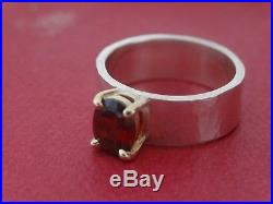 JAMES AVERY Julietta Ring with Garnet 14K and Sterling Silver Size 8