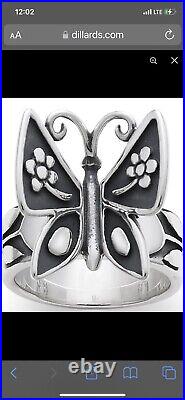 JAMES AVERY Mariposa Butterfly Sterling Silver Ring RETIRED With Box