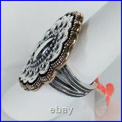 JAMES AVERY Marrakesh Ring, Size 8, 925 Silver Bronze, Spain Inspired, Retiring