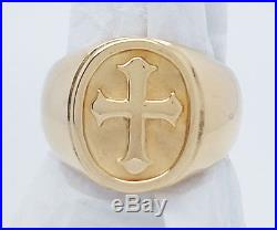 James Avery Raised Fleuree Cross Ring 14k Yellow Gold Extremely Rare & Origina