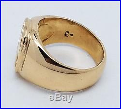 James Avery Raised Fleuree Cross Ring 14k Yellow Gold Extremely Rare & Origina