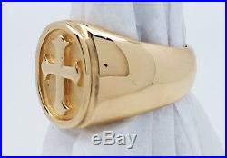 James Avery Raised Fleuree Cross Ring 14k Yellow Gold Extremely Rare & Origina