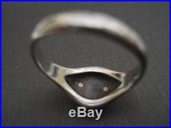 JAMES AVERY RETIRED14K & STERLING SILVER ALPHA & OMEGA RING SIZE 7 1/2 #K106