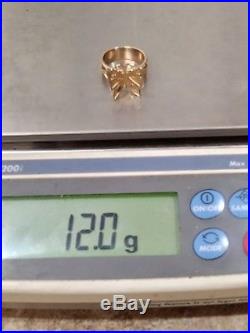 JAMES AVERY RETIRED 14K Gold Mariposa Butterfly Ring Size 8.5 12 grams