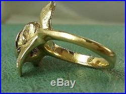 JAMES AVERY RETIRED 14K Large Rose Ring 7grams HEAVIEST