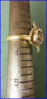 JAMES AVERY RETIRED 14K Large Rose Ring 7grams HEAVIEST