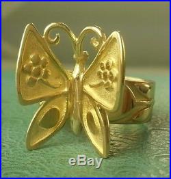 JAMES AVERY RETIRED 14K Mariposa Butterfly Ring MINT CONDITION Size 5.6