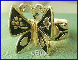 JAMES AVERY RETIRED 14K Mariposa Butterfly Ring Size 8.5
