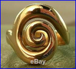 JAMES AVERY RETIRED 14K Mesmerizing Swirl Ring WithError Stamp Collector's PCS 7.5
