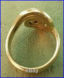 JAMES AVERY RETIRED 14K Mesmerizing Swirl Ring WithError Stamp Collector's PCS 7.5