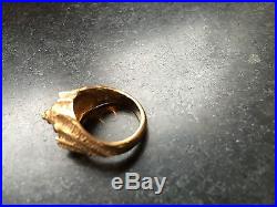 JAMES AVERY RETIRED 14K SOLID GOLD CONCH SHELL RING 7 grams
