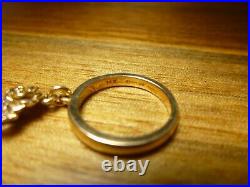 JAMES AVERY RETIRED 14K YELLOW GOLD ROSE DANGLE CHARM RING Sz 3