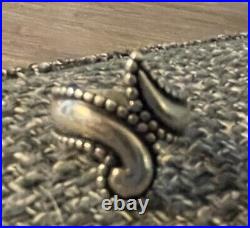 JAMES AVERY RETIRED BEADED BYPASS RING Sz 8 PAISLEY Sterling. 925