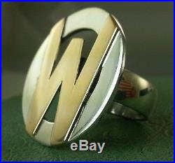 JAMES AVERY RETIRED GOLD & SILVER Wonder Woman Ring or Script LetterW-M RING