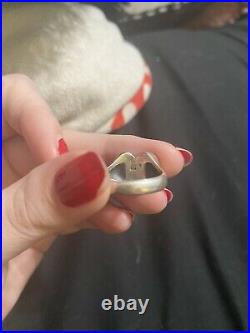 JAMES AVERY RETIRED STERLING SILVER 925 SCROLL FRENCH HEART RING Size 8