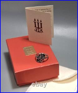 JAMES AVERY RING Sz 4.5 RARE Double Flower Small Sterling With Box, Pouch, Card JAMES AVERY RING Sz 4.5 RARE Double Flower Small Sterling With Box, Pouch, Card