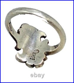 JAMES AVERY RING Sz 4.5 RARE Double Flower Small Sterling With Box, Pouch, Card JAMES AVERY RING Sz 4.5 RARE Double Flower Small Sterling With Box, Pouch, Card