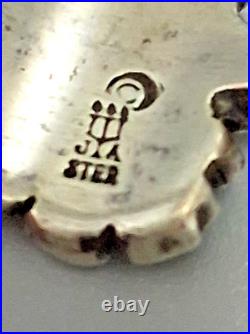 JAMES AVERY RING Sz 4.5 RARE Double Flower Small Sterling With Box, Pouch, Card