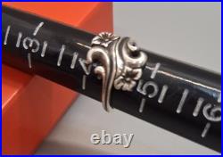 JAMES AVERY RING Sz 4.5 RARE Double Flower Small Sterling With Box, Pouch, Card