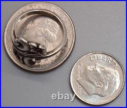 JAMES AVERY RING Sz 4.5 RARE Double Flower Small Sterling With Box, Pouch, Card JAMES AVERY RING Sz 4.5 RARE Double Flower Small Sterling With Box, Pouch, Card