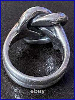JAMES AVERY Retired Sterling Silver Large Bold Lovers Knot Ring Size 7