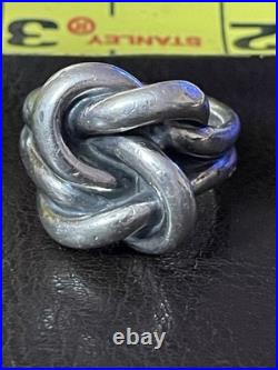 JAMES AVERY Retired Sterling Silver Large Bold Lovers Knot Ring Size 7