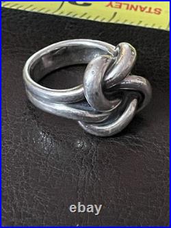 JAMES AVERY Retired Sterling Silver Large Bold Lovers Knot Ring Size 7